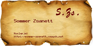 Sommer Zsanett névjegykártya